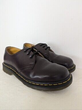Dr. Martens 1461 Derby Shoe in Dark Purple Unisex Size 7 Men's / EU 39/ Ladies 8